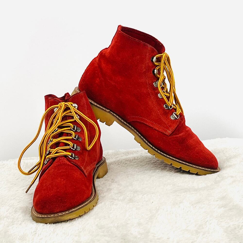 PHELAN COMFORT Women's Rust Color Suede Leather Chukka Boots 7  Rugged Earthy